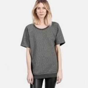 Everlane Cotton Gray Short Sleeve Sweatshirt